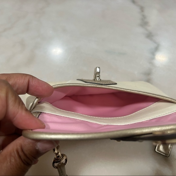 Coach Wristlet - Gold with a Pink Lining - Picture 5 of 8